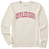 Women's Deviled Eggs Athletic Arch Long Sleeve Crusher Tee