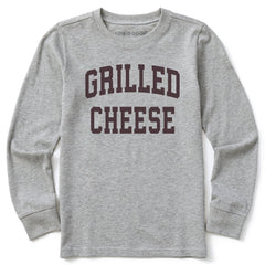 Kids Grilled Cheese Arched Long Sleeve Crusher Tee