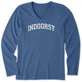 Women's Indoorsy Arch Long Sleeve Crusher Vee