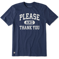 Men's Please and Thank You Arch Short Sleeve Crusher Tee