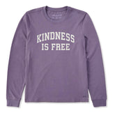 Women's Kindness is Free Arch Long Sleeve Crusher Tee