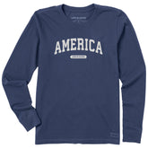 Women's America Arch Long Sleeve Crusher Tee