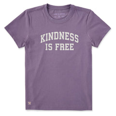 Women's Kindness is Free Arch Short Sleeve Crusher Tee