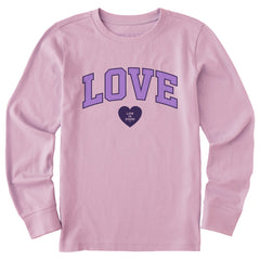 Kids Love Arch Long Sleeve Crusher Tee