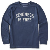 Kids Kindness is Free Arch Long Sleeve Crusher Tee