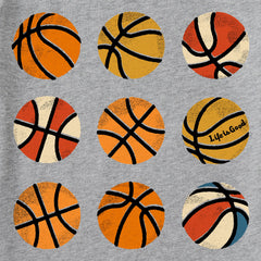 Kids Basketball Grid Long Sleeve Crusher Tee