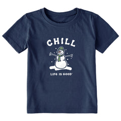 Toddler Chill Snowman Short Sleeve Crusher Tee
