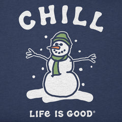 Toddler Chill Snowman Short Sleeve Crusher Tee