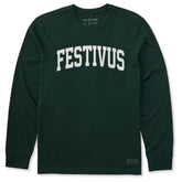 Men's Festivus Arch Long Sleeve Crusher Tee