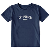 Toddler A Cat Person Arch Short Sleeve Crusher Tee