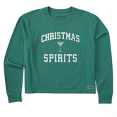 Women's Christmas Spirits Arch Long Sleeve Crusher Boxy Tee