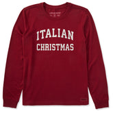 Women's Italian Christmas Arch Long Sleeve Crusher Tee