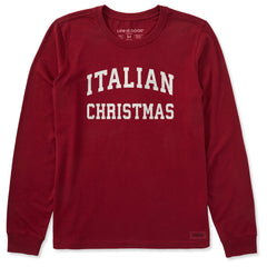 Women's Italian Christmas Arch Long Sleeve Crusher Tee