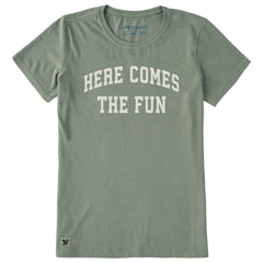 Women's Here Comes the Fun Arch Short Sleeve Crusher Tee