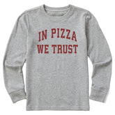 Kids In Pizza We Trust Arch Long Sleeve Crusher Tee