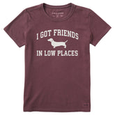 Women's I Got Friends Arch Short Sleeve Crusher Tee