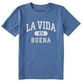 Kids La Vida Es Buena Arch Short Sleeve Crusher Tee