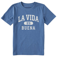 Kids La Vida Es Buena Arch Short Sleeve Crusher Tee
