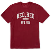 Men's Red Red Wine Arch Short Sleeve Crusher Tee