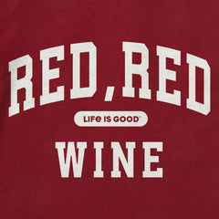 Men's Red Red Wine Arch Short Sleeve Crusher Tee