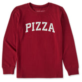 Kids Pizza Arch Long Sleeve Crusher Tee