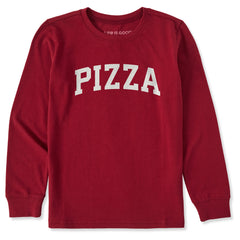 Kids Pizza Arch Long Sleeve Crusher Tee