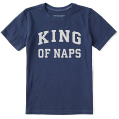 Kids King of Naps Arch Short Sleeve Crusher Tee