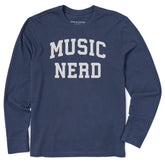 Men's Music Nerd Arch Long Sleeve Crusher Tee