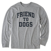 Men's Friend to Dogs Arch Long Sleeve Crusher Tee