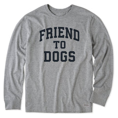 Men's Friend to Dogs Arch Long Sleeve Crusher Tee
