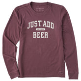 Women's Just Add Beer Arch Long Sleeve Crusher Tee