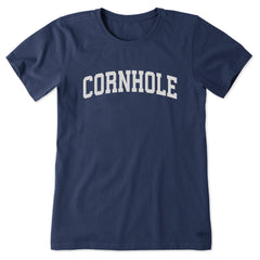 Women's Cornhole Arch Short Sleeve Crusher Tee