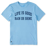 Men's Life is Good Rain or Shine Arch Short Sleeve Crusher Tee