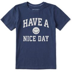Kids Have a Nice Day Arch Short Sleeve Crusher Tee