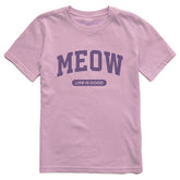 Kids Meow Arch Short Sleeve Crusher Tee