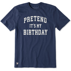 Men's Pretend It's My Birthday Arch Short Sleeve Crusher Tee