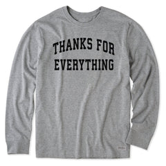 Men's Thanks for Everything Arch Long Sleeve Crusher Tee