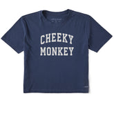 Women's Cheeky Monkey Arch Short Sleeve Crusher Boxy Tee