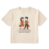 Women's Gonna Be Friends Short Sleeve Crusher Boxy Tee