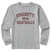 Kids Spaghetti and Meatballs Arch Long Sleeve Crusher Tee