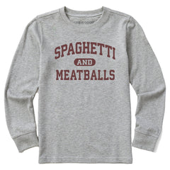 Kids Spaghetti and Meatballs Arch Long Sleeve Crusher Tee