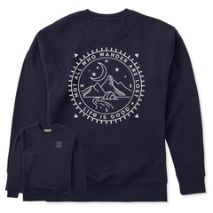 Adult Unisex Wander Compass Camp Every Wear Crew Sweatshirt