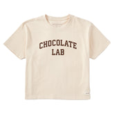 Women's Chocolate Lab Arch Short Sleeve Crusher Boxy Tee