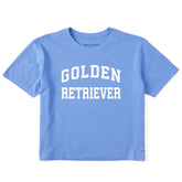 Women's Golden Retriever Arch Short Sleeve Crusher Boxy Tee