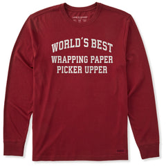 Men's Wrapping Paper Arch Long Sleeve Crusher Tee