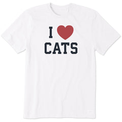 Men's I Heart Cats Arch Short Sleeve Crusher Tee