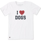 Women's I Heart Dogs Arch Short Sleeve Crusher Tee