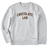 Women's Chocolate Lab Arch Simply True Fleece Crew
