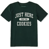 Kids Just Here for the Cookies Short Sleeve Crusher Tee