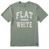 Men's Flat White Arch Short Sleeve Crusher Tee